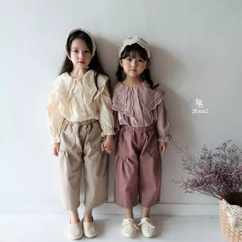 JM Snail - Korean Children Fashion - #discoveringself - Sweet Double Collar Blouse - 8