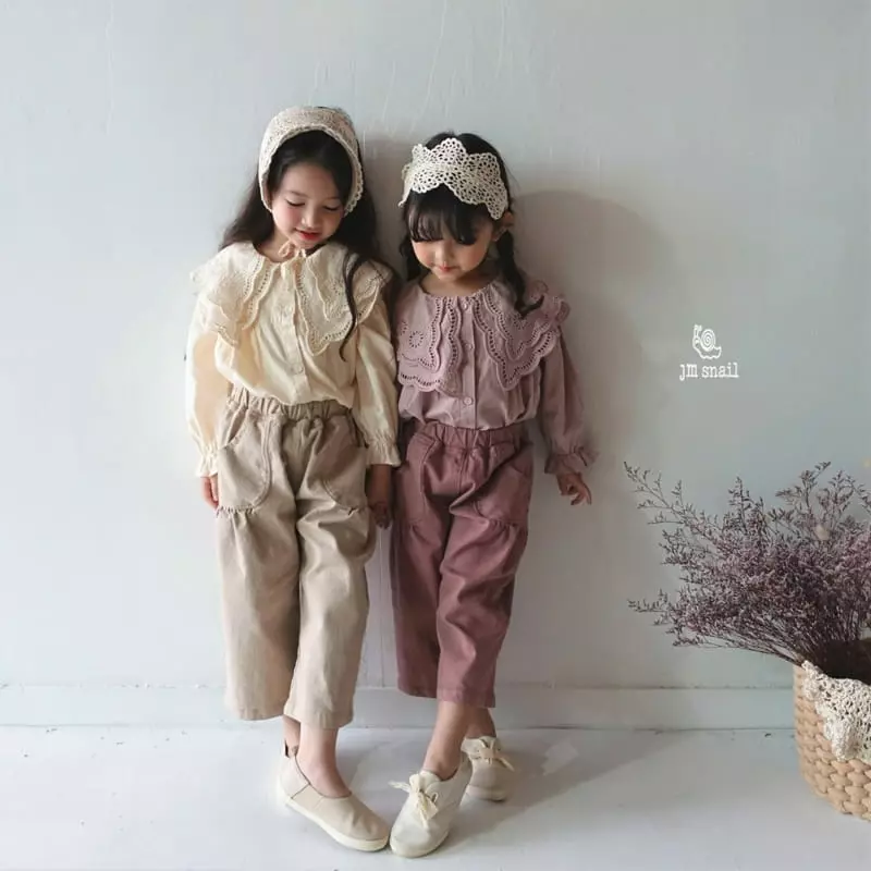 JM Snail - Korean Children Fashion - #fashionkids - Sweet Double Collar Blouse - 9