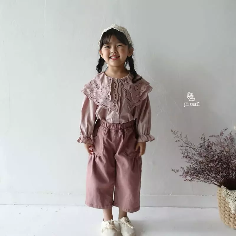 JM Snail - Korean Children Fashion - #kidsshorts - Sweet Double Collar Blouse - 10