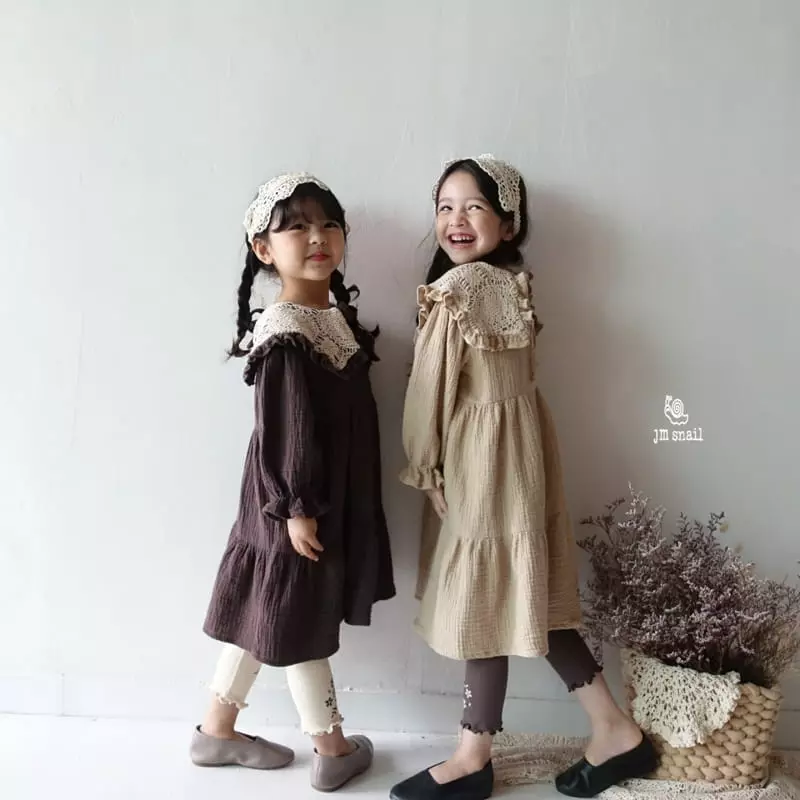 JM Snail - Korean Children Fashion - #kidsshorts - Yoru Collar One-piece - 3