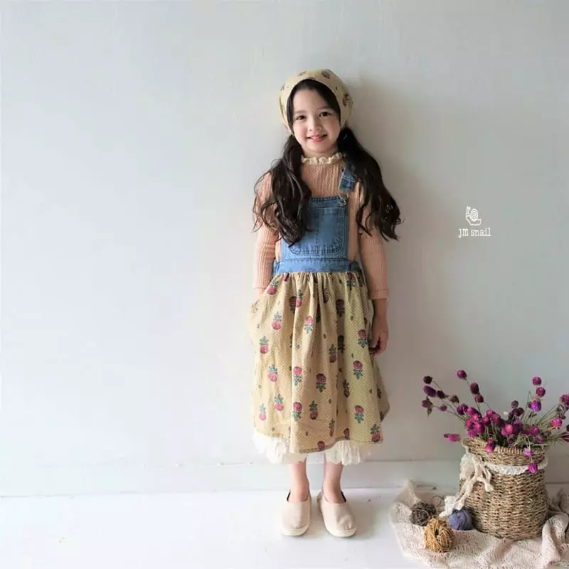 JM Snail - Korean Children Fashion - #kidsstore - Cottage Denim Dungarees One-piece - 12