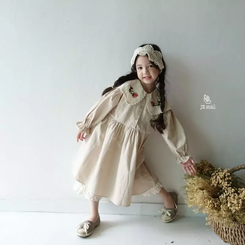 JM Snail - Korean Children Fashion - #kidsstore - Embroidery One-piece - 10