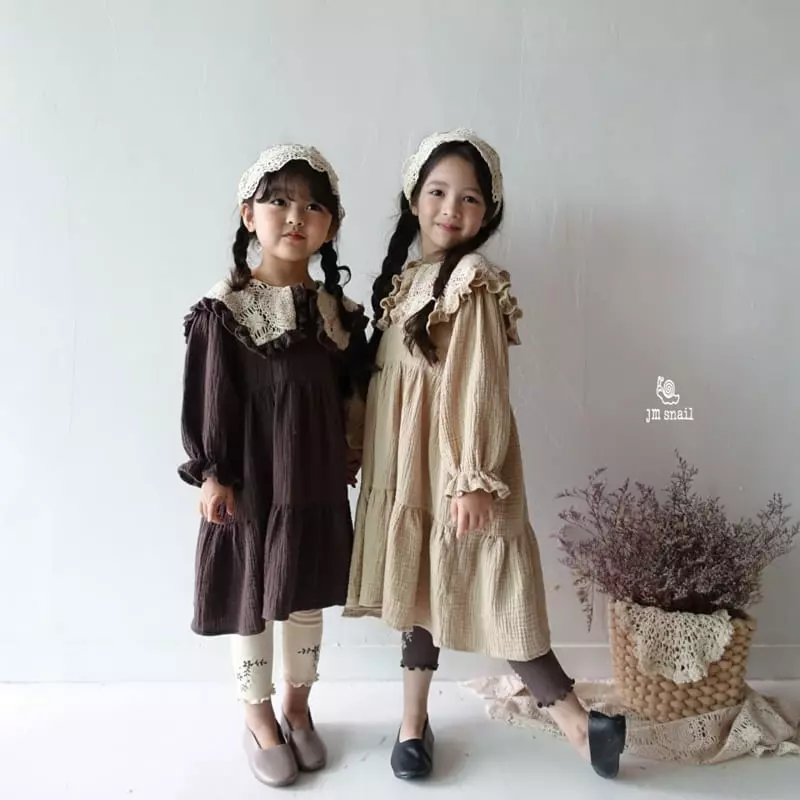 JM Snail - Korean Children Fashion - #kidsshorts - Yoru Collar One-piece - 4