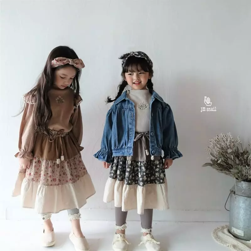 JM Snail - Korean Children Fashion - #magicofchildhood - Flower Color Skirt - 2