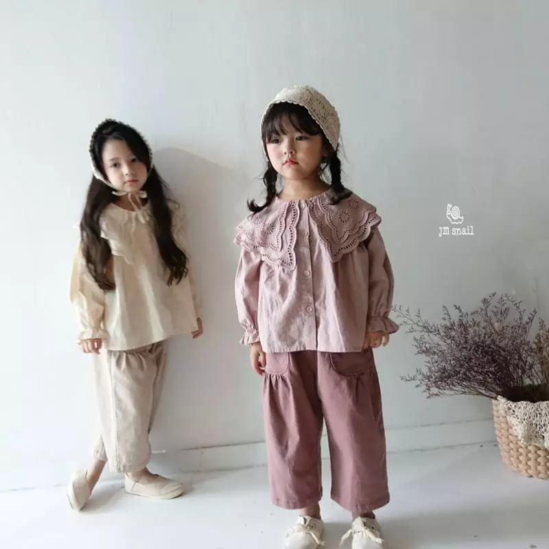 JM Snail - Korean Children Fashion - #magicofchildhood - Sweet Double Collar Blouse