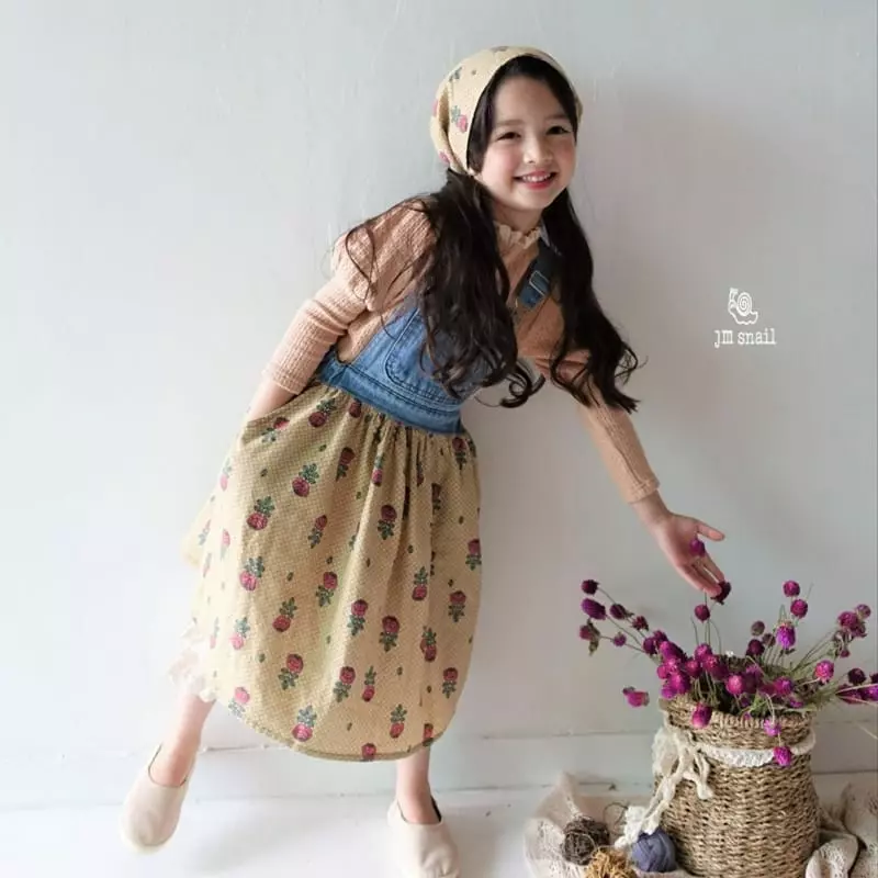JM Snail - Korean Children Fashion - #minifashionista - Cottage Denim Dungarees One-piece