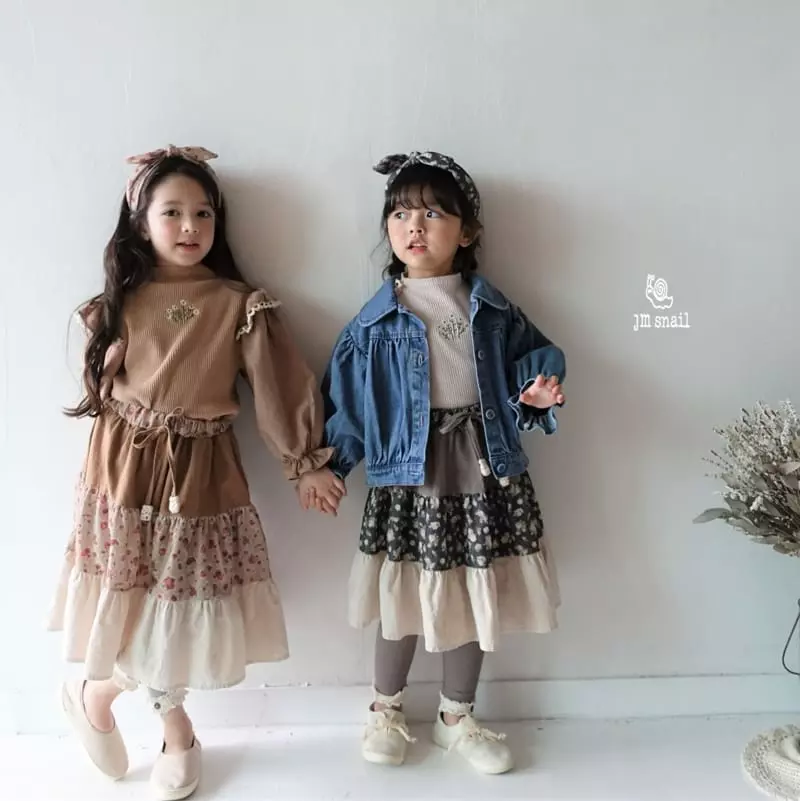 JM Snail - Korean Children Fashion - #magicofchildhood - Cuty Denim Shirring Jacket - 4
