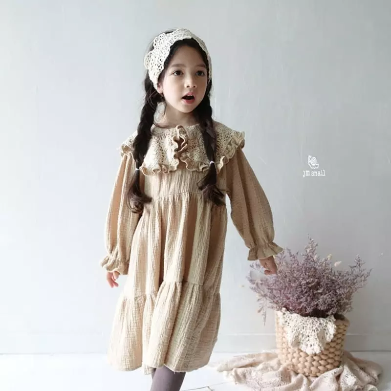 JM Snail - Korean Children Fashion - #minifashionista - Yoru Collar One-piece - 9
