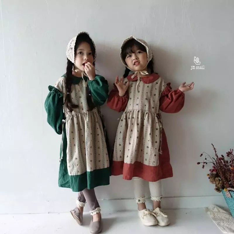 JM Snail - Korean Children Fashion - #prettylittlegirls - Apron Collar One-piece - 6