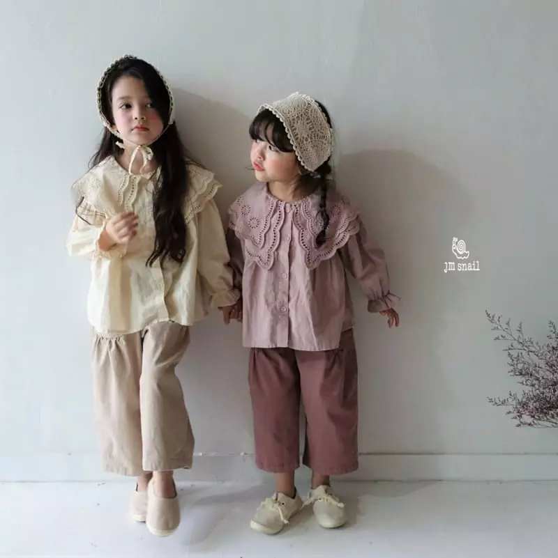 JM Snail - Korean Children Fashion - #prettylittlegirls - Sweet Double Collar Blouse - 3