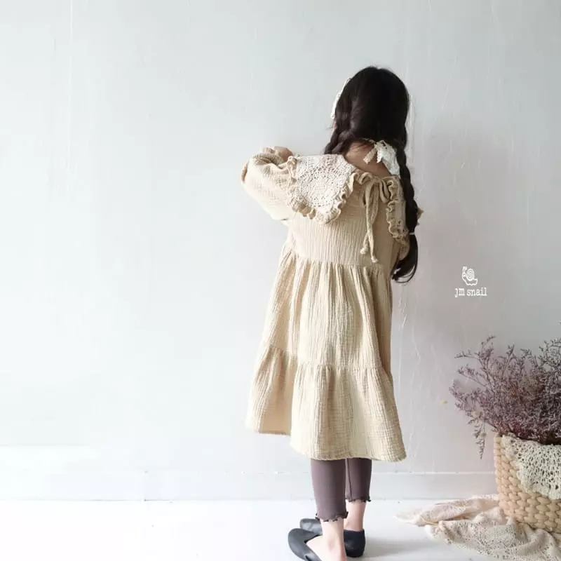 JM Snail - Korean Children Fashion - #todddlerfashion - Yoru Collar One-piece - 11
