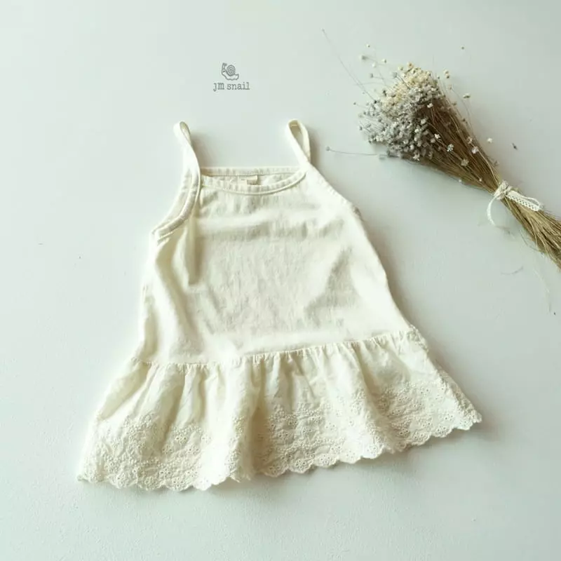 JM Snail - Korean Children Fashion - #todddlerfashion - Inner Lace Sleeveless - 8