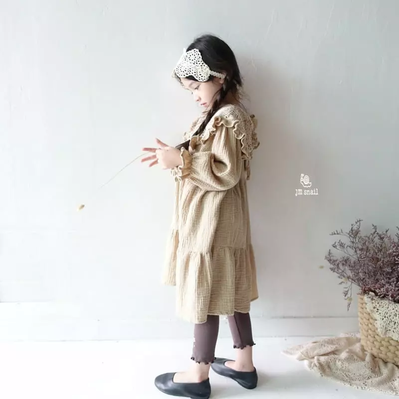 JM Snail - Korean Children Fashion - #toddlerclothing - Yoru Collar One-piece - 12