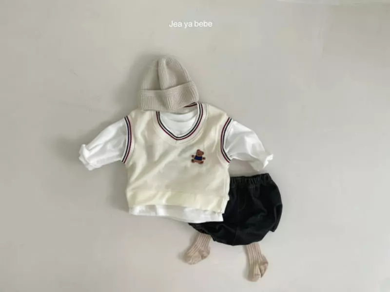 Jeaya & Mymi - Korean Baby Fashion - #babyfashion - V Neck Yoggo Vest - 5