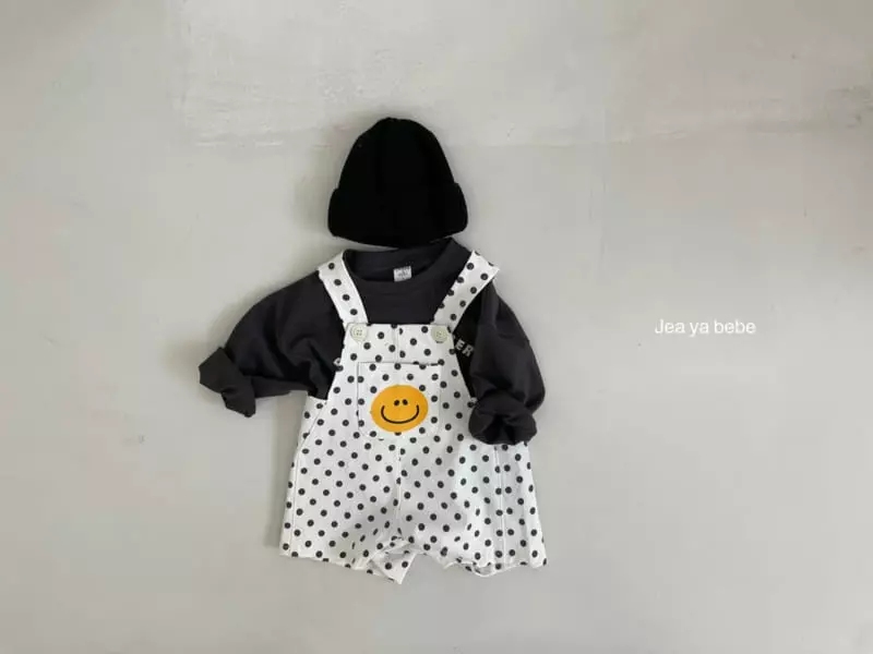 Jeaya & Mymi - Korean Baby Fashion - #babyfever - Dot Dungarees Bodysuit - 3