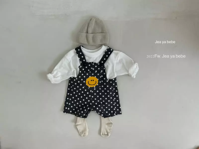 Jeaya & Mymi - Korean Baby Fashion - #babyfever - Dot Dungarees Bodysuit - 4