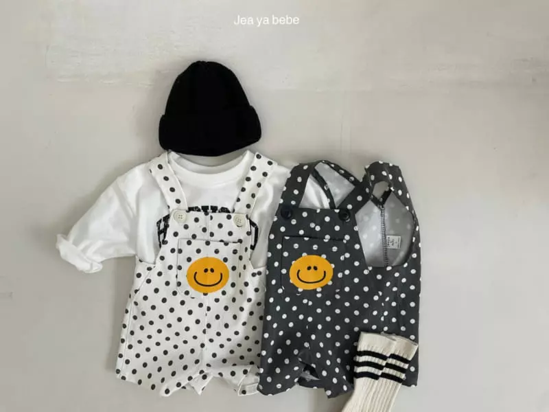 Jeaya & Mymi - Korean Baby Fashion - #babylifestyle - Dot Dungarees Bodysuit - 5