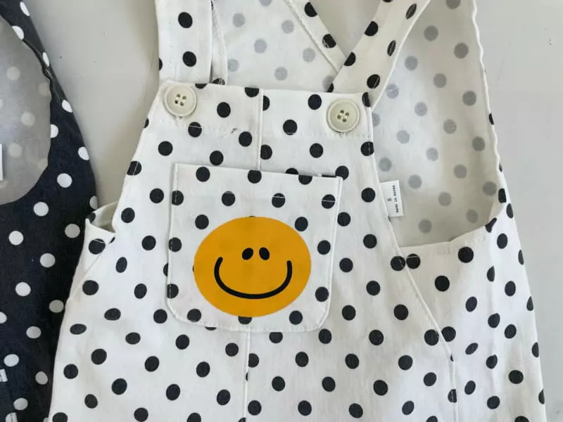 Jeaya & Mymi - Korean Baby Fashion - #babyoutfit - Dot Dungarees Bodysuit - 8