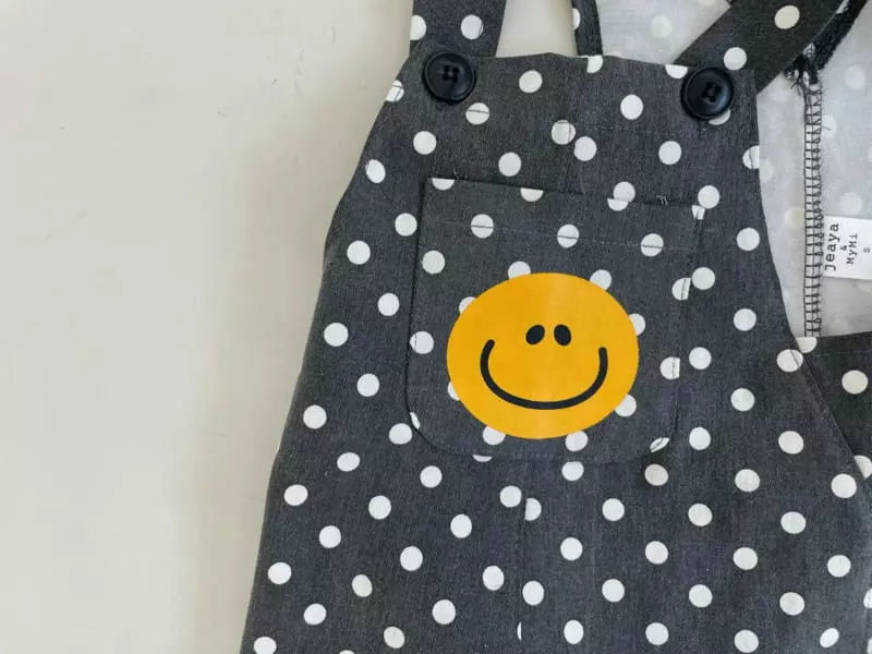 Jeaya & Mymi - Korean Baby Fashion - #babyoutfit - Dot Dungarees Bodysuit - 9
