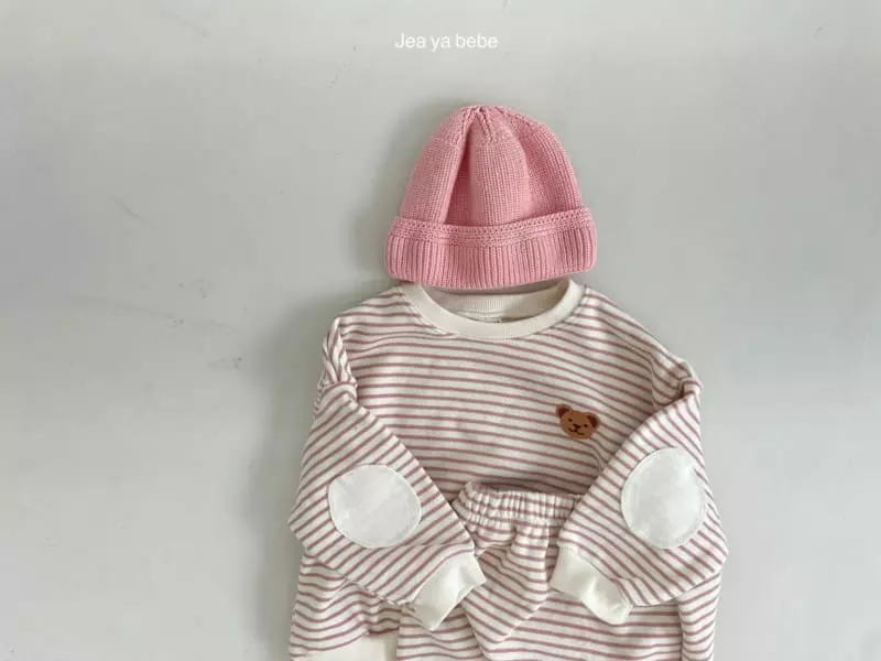 Jeaya & Mymi - Korean Children Fashion - #Kfashion4kids - Bbang Dduck Stripes Top Bottom Set - 2