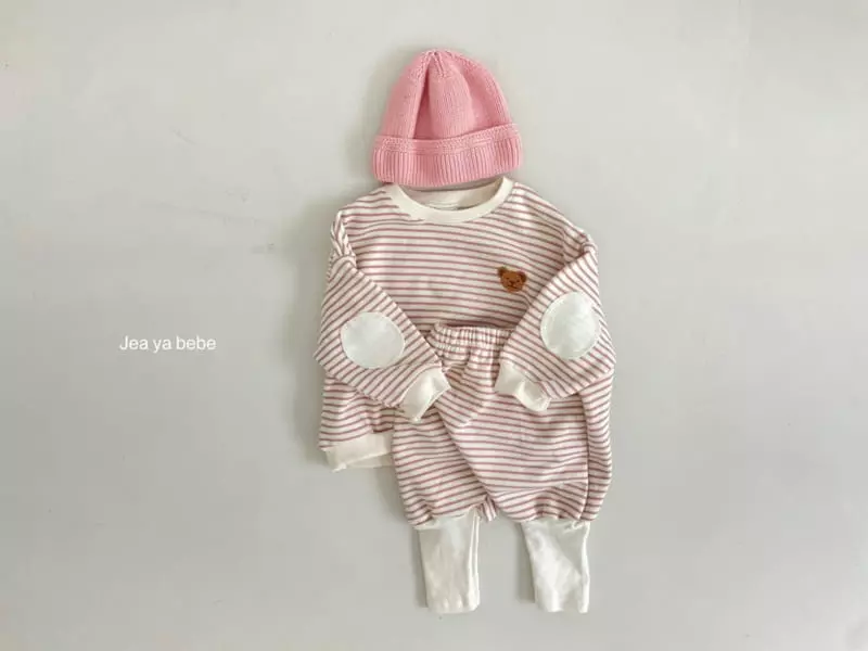 Jeaya & Mymi - Korean Children Fashion - #littlefashionista - Bbang Dduck Stripes Top Bottom Set - 3