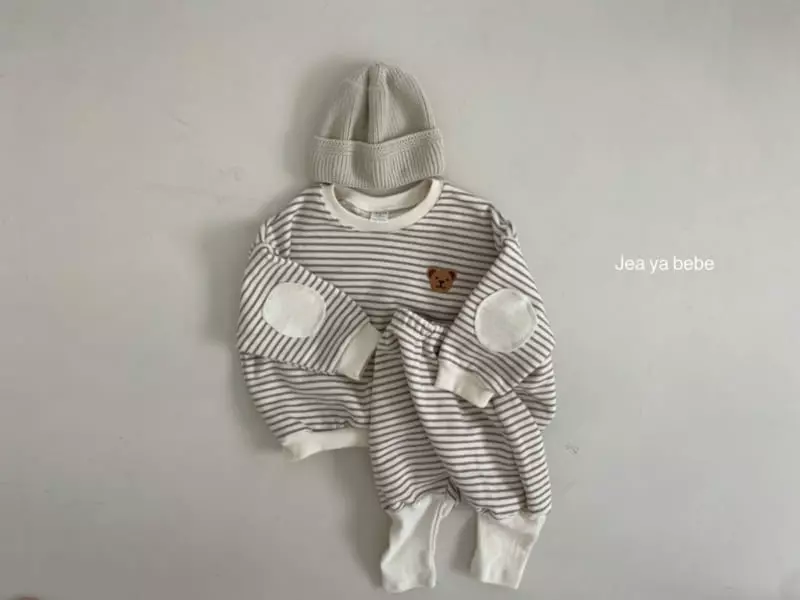 Jeaya & Mymi - Korean Children Fashion - #minifashionista - Bbang Dduck Stripes Top Bottom Set - 5
