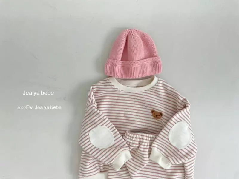 Jeaya & Mymi - Korean Children Fashion - #todddlerfashion - Bbang Dduck Stripes Top Bottom Set - 7