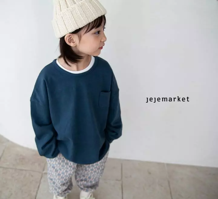 Jeje Market - Korean Children Fashion - #discoveringself - Pocket Piping Tee