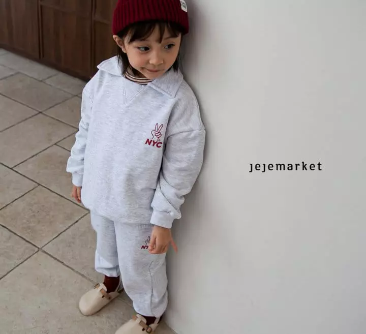 Jeje Market - Korean Children Fashion - #discoveringself - New York Sweatshirt Set - 8
