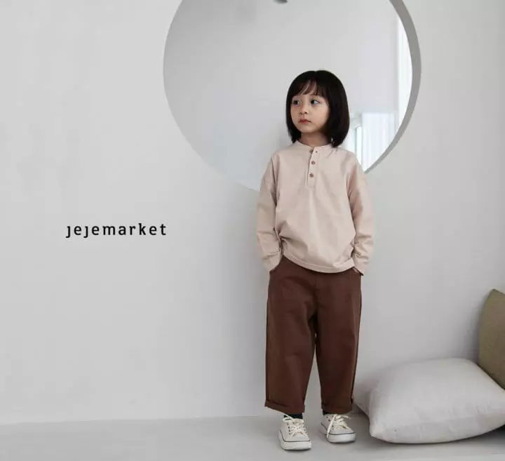 Jeje Market - Korean Children Fashion - #kidsshorts - Herny Neck Tee - 11