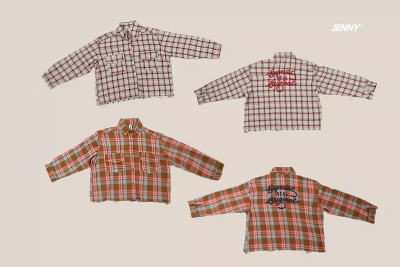 Jenny Basic - Korean Junior Fashion - #kidzfashiontrend - Real Check Shirt