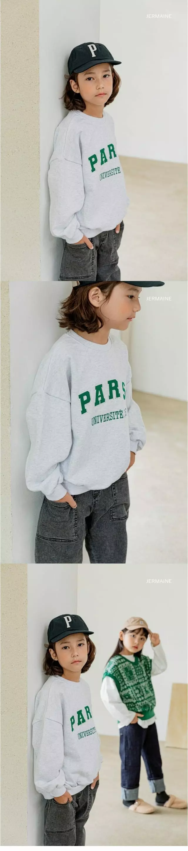 Jermaine - Korean Children Fashion - #childofig - Paris Embroidery Sweatshirt - 3