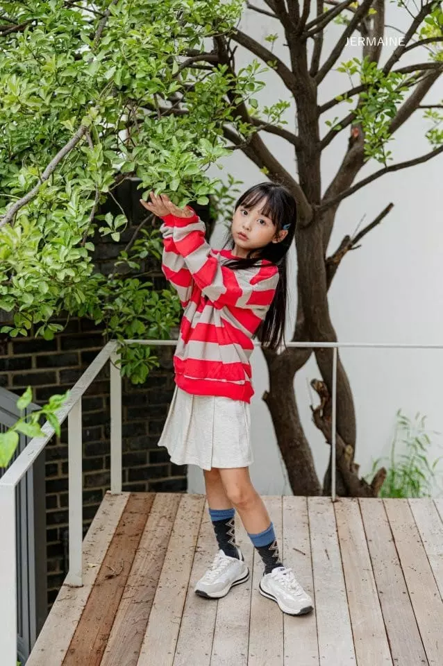 Jermaine - Korean Children Fashion - #magicofchildhood - Mio Mio Stripes Sweatshirt