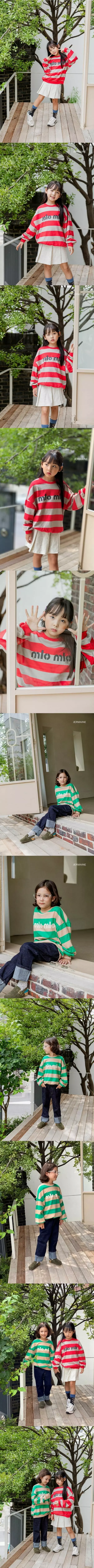 Jermaine - Korean Children Fashion - #minifashionista - Mio Mio Stripes Sweatshirt - 2