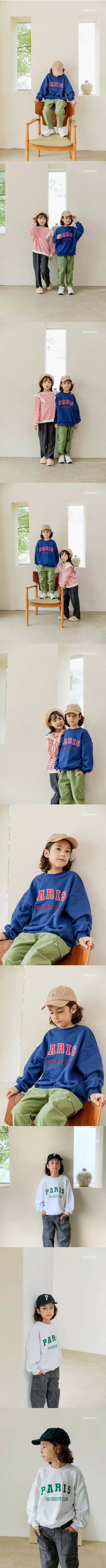 Jermaine - Korean Children Fashion - #stylishchildhood - Paris Embroidery Sweatshirt - 2
