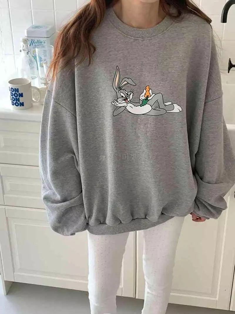 Jkichi - Korean Women Fashion - #momslook - Bunny Sweatshirt - 11