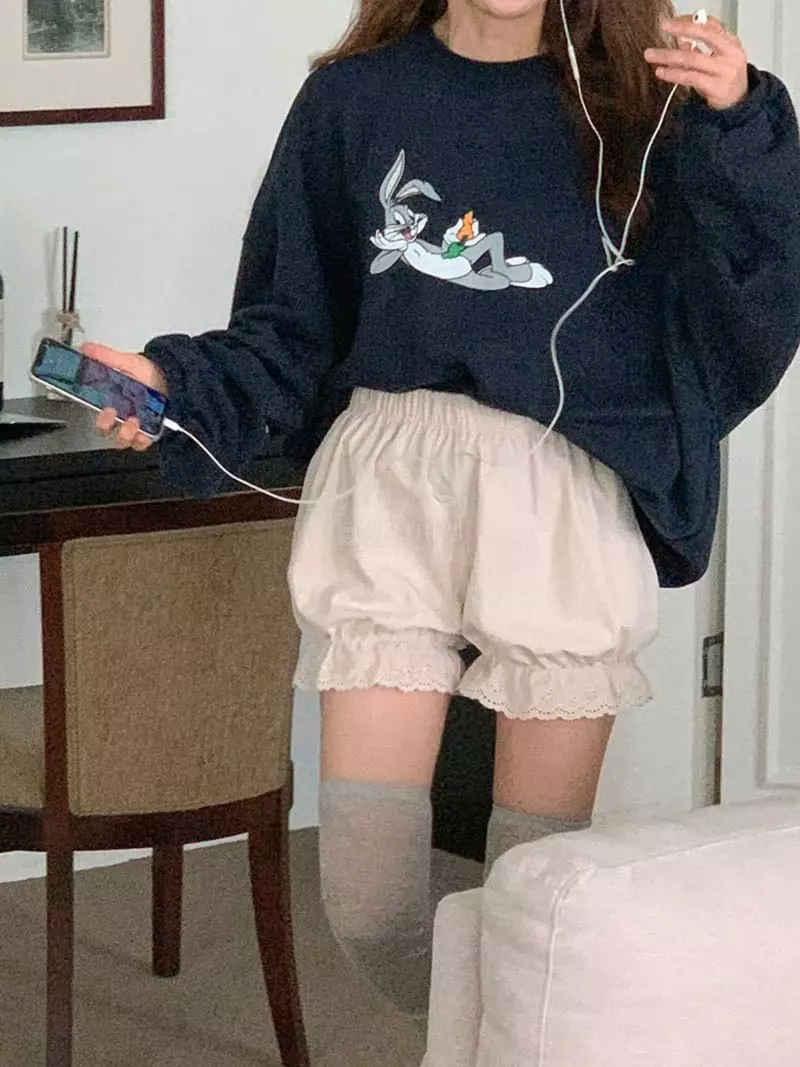 Jkichi - Korean Women Fashion - #momslook - Bunny Sweatshirt - 3