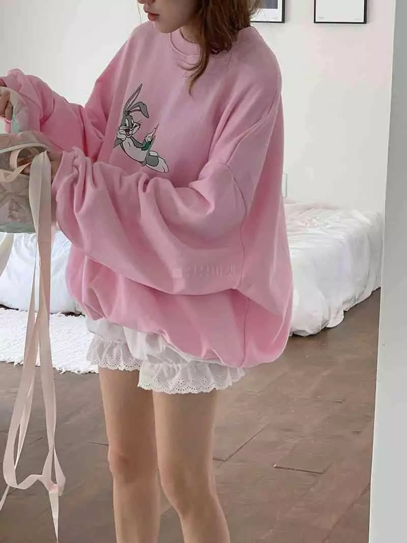 Jkichi - Korean Women Fashion - #momslook - Bunny Sweatshirt - 5