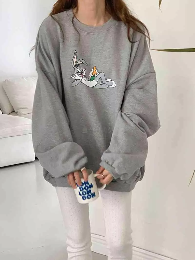 Jkichi - Korean Women Fashion - #momslook - Bunny Sweatshirt - 9