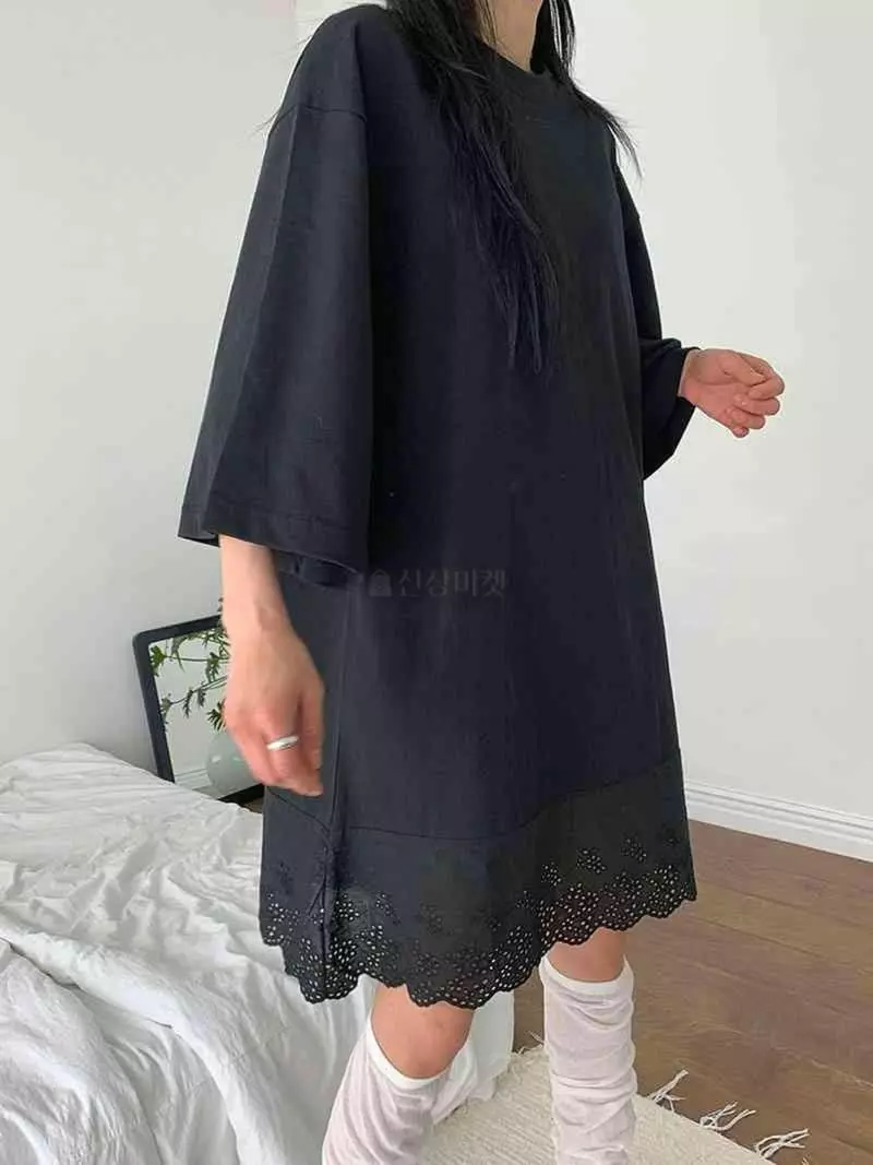 Jkichi - Korean Women Fashion - #momslook - Lace Tee - 3