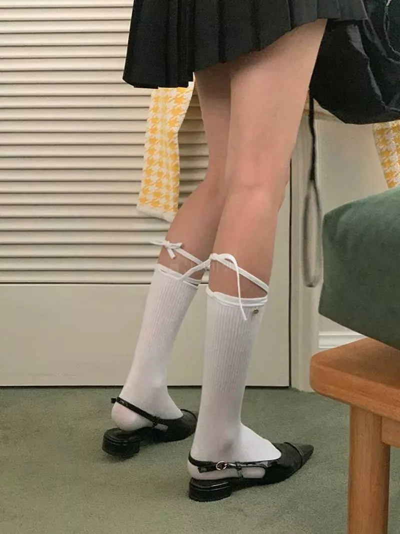 Jkichi - Korean Women Fashion - #momslook - Piping Tape Socks