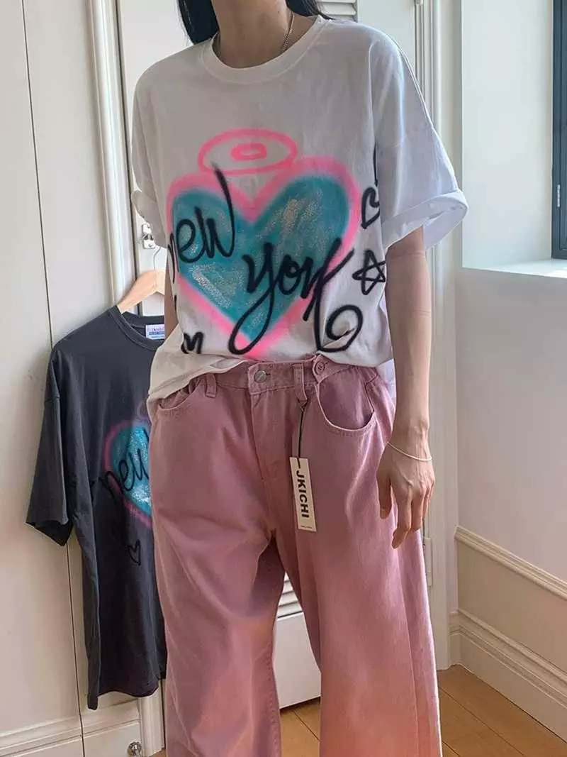 Jkichi - Korean Women Fashion - #momslook - New York Angel Tee