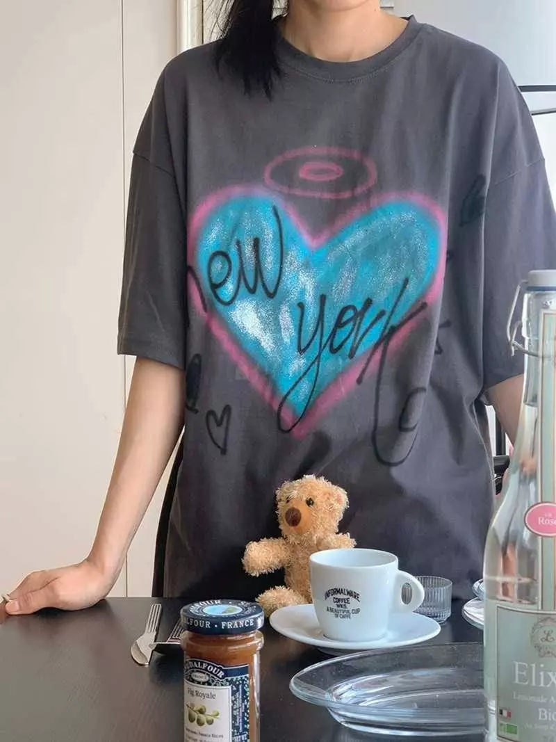 Jkichi - Korean Women Fashion - #momslook - New York Angel Tee - 3