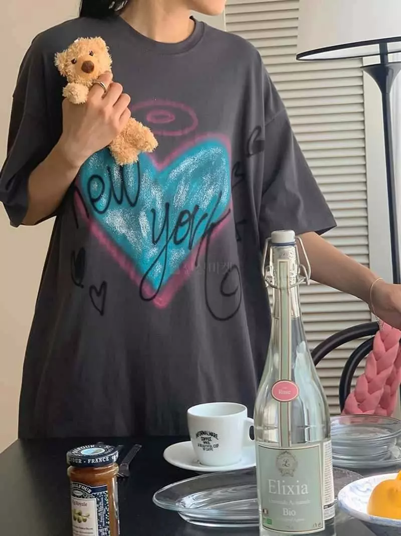 Jkichi - Korean Women Fashion - #momslook - New York Angel Tee - 5