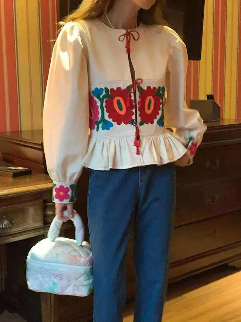 Jkichi - Korean Women Fashion - #momslook - Flower Blouse