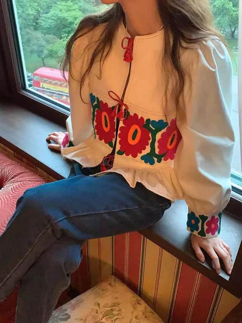 Jkichi - Korean Women Fashion - #momslook - Flower Blouse - 7