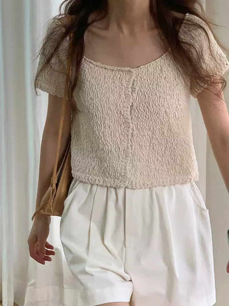Jkichi - Korean Women Fashion - #momslook - Square Cardigan