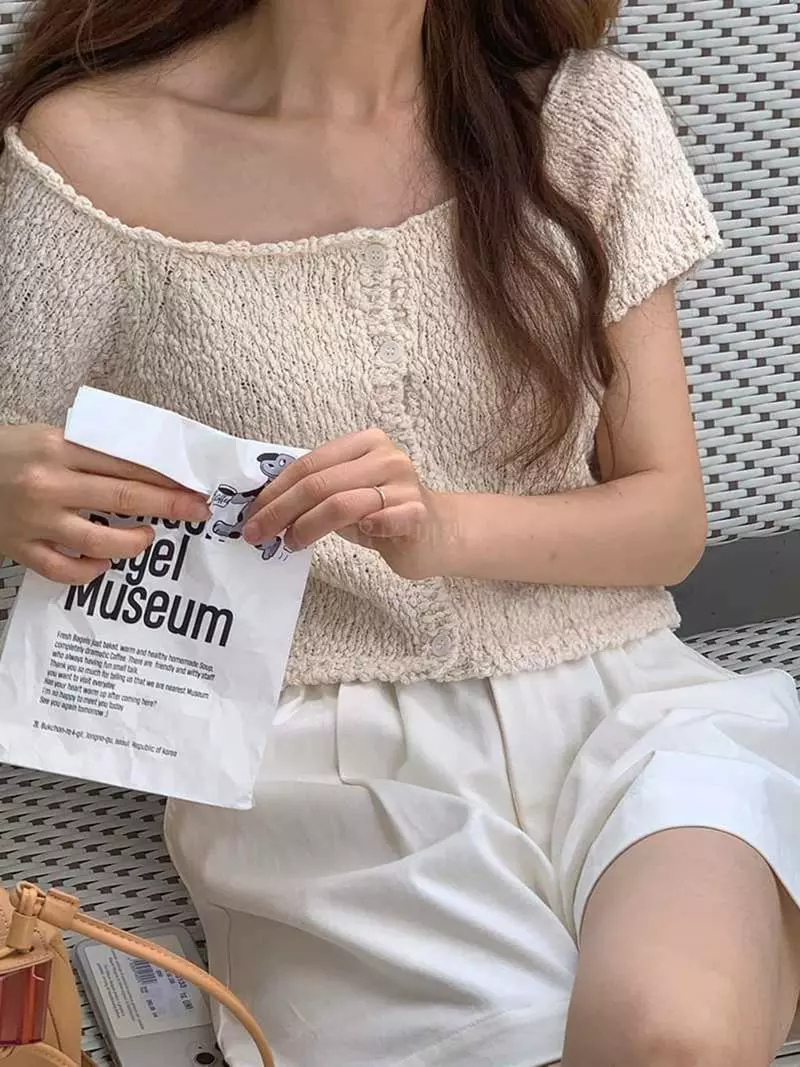 Jkichi - Korean Women Fashion - #momslook - Square Cardigan - 3