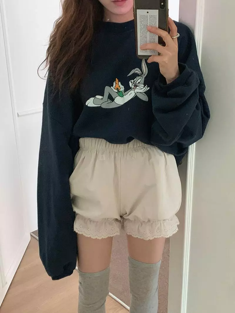 Jkichi - Korean Women Fashion - #thatsdarling - Bunny Sweatshirt