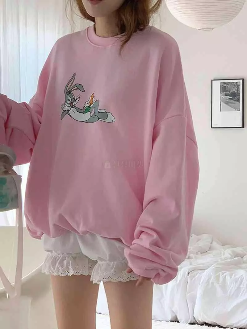 Jkichi - Korean Women Fashion - #momslook - Bunny Sweatshirt - 4